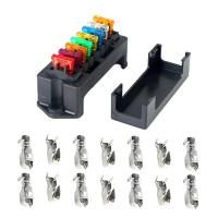 Car Fuse Block 8 Way Auto Modified Fuse Box Overload Protection Vehicle Fuse Holder For Automotive Electronics Household Fuses Accessories