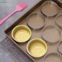 ?【Lowest price】HOMA แหวนวงกลมขนมหวานฝรั่งเศสสแตนเลสผลไม้พาย Quiche เค้กแม่พิมพ์