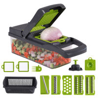 นวนิยายอุปกรณ์ครัวอเนกประสงค์ผัก Slicer10In1 gadgets ครัวท่อระบายน้ำตะกร้ามันฝรั่งกระเทียมแครอทขูดสวนผลไม้ตัด