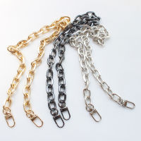 【CW】New Aluminium Bag Chain Replacement Bag Strap For Crossbody Gold Silver Black Chain For Bags Handle Bag Accessories