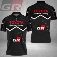 (ALL IN STOCK XZX)   Toyota Car Custom Name 3D Racing Polo Shirt For Men And Women  05  (Free customized name logo for private chat, styles can be changed with zippers or buttons)