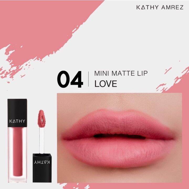 ลิป-kathy-mini-matte-lip-ลิปกระแต-ลิปไม่ติดแมส-พร้อมส่ง