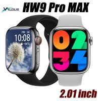 2023ใหม่ HW9 Pro สมาร์ทวอท์ชสูงสุด2.02นิ้วซีรีส์8เข็มทิศ NFC สายคล้องล็อค Amoled หน้าจอโทรผ่านบลูทูธ Smartwatch สำหรับผู้ชายผู้หญิง