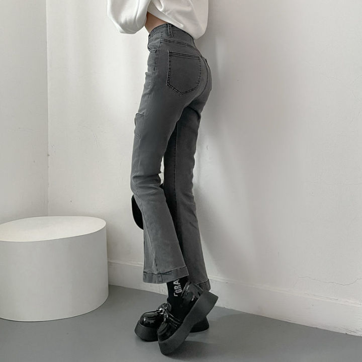 y2k-หัวใจกางเกงยีนส์สำหรับผู้หญิงวินเทจสีเทากางเกงยีนส์กางเกงเปลวไฟ90วินาทีความงามกางเกง-streetwear-แม่ล้างกางเกงฮาราจูกุ