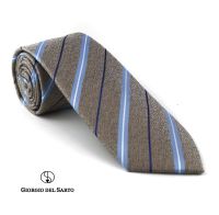 Giorgio Del Sarto Necktie 7.5 cm Light Brown Fabric Texture เนคไทสีน้ำตาลอ่อนมีเท็กเจอร์