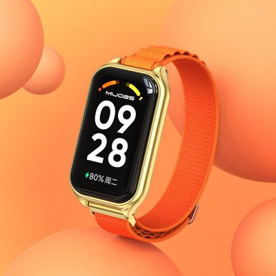 สำหรับสายรัดข้อมืออัจฉริยะสีแดงมี2ห่วงไนลอนสำหรับสายรัด Xiaomi Redmi 2อุปกรณ์เสริมสายรัดนาฬิกาข้อมือ Smart Watch