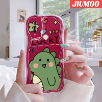 เคส JIUMOO สำหรับ OPPO A31 2020 A8เคสลายการ์ตูนไดโนเสาร์นำโชคดีไซน์ใหม่ขอบคลื่นเนื้อครีมปลอกโปร่งใสลายกล้องถ่ายรูปเคสมือถือแบบเรียบง่ายอ่อนโยนฝาครอบป้องกัน