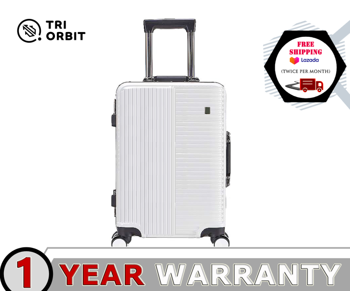 (CLEARANCE STOCK ) 18Inch Cabin Size Hard Case White Luggage bag With