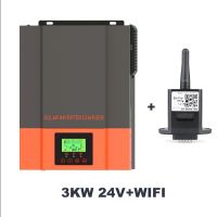 3KW พร้อม3KW WIFI พร้อมไวไฟ220-240V Powmr 3000W ตัวแปลงพลังงานแสงอาทิตย์แบบผสม24V 220V อินเวอร์เตอร์เพียวไซน์เวฟ3KW ที่สร้างขึ้นในเครื่องควบคุมที่ชาร์จแสงอาทิตย์ MPPT 80A