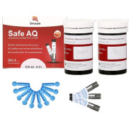 đỏ Que Thử Đường Huyết Sinocare Safe AQ Smart 50 Que Thử + 50 Kim Chích Máu