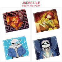 Undertales ผู้ชายกระเป๋าสตรีการ์ตูนกระเป๋าสตางค์พับหนังกระเป๋าสตางค์ผู้ถือบัตรการ์ตูนกระเป๋าเงินเหรียญอะนิเมะกระเป๋าสตางค์สั้นนักเรียนบุคลิกภาพ PU