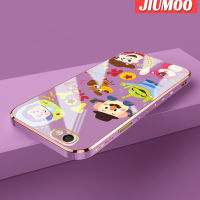 JIUMOO เคส V5s สำหรับ Vivo Y67 V5 V5 Lite ลายการ์ตูนทอยสตอรี่ใหม่กรอบสี่เหลี่ยมเคลือบพื้นผิวเคสนิ่มซิลิกาเจลกันกระแทกเคสมือถือรวมทุกฝาครอบป้องกันเลนส์กล้องถ่ายรูป