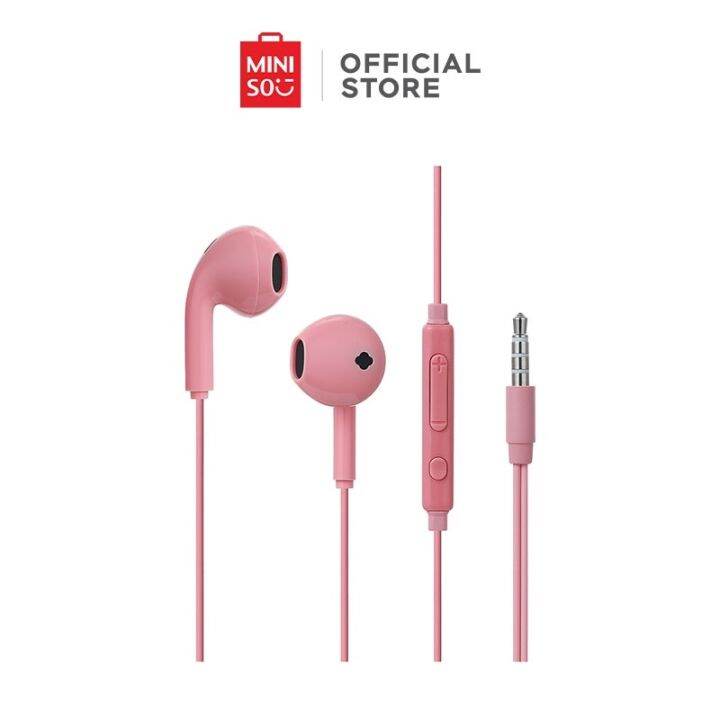 MINISO InEar Earphones (Pink) Lazada PH