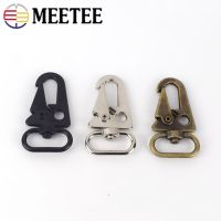 【CW】 Meetee 2/4pcs ID25mm Metal Buckle Webbing Keychain Luggage Clip Clasps Hardware Accessory