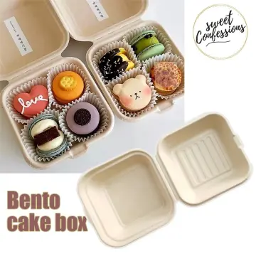 10pcs disposable lunch box cake box food storage containers puff