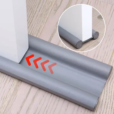 Waterproof Seal Strip Draught Excluder Stopper Door Bottom Guard Double 95x10cm Silicone Rubber Dustproof Noise Reduction