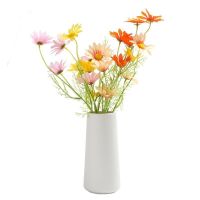 MUJI High-end Nordic-style bisque-fired ceramic vase large-caliber white simple modern dried flower flower arrangement decoration for home living room decoration