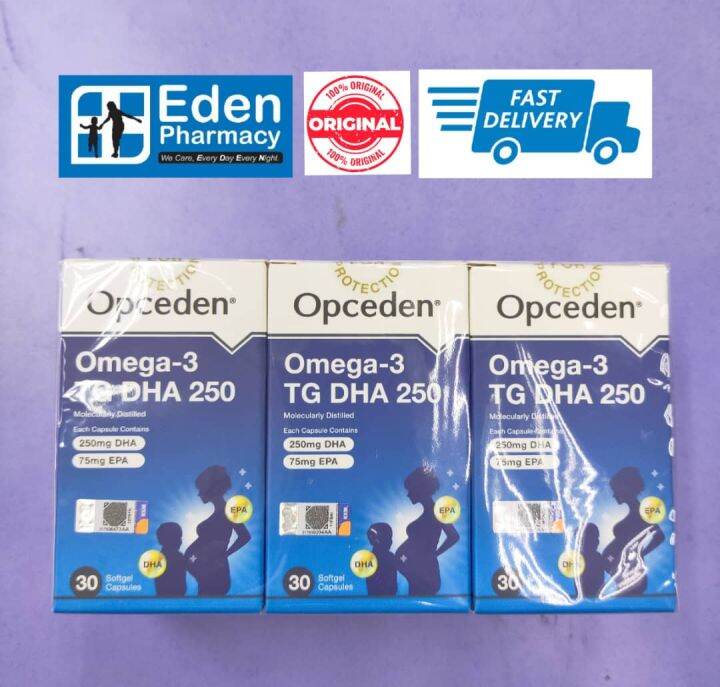 Opceden Omega3 TG DHA 250mg ( 3 x 30's ) Lazada