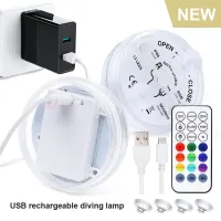 ◈ Pool Outdoor 13 Leds Light Lantern Underwater Swimming Lights Accessories Pool Pool Framed Waterproof Rechargeable