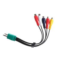 Kabel Audio Video JULELLY สายสัญญาณวิดีโอความละเอียดสายอะแดปเตอร์3.5มม. + 2.5มม. ถึง5RCA น้ำหนักเบาหลายสีสำหรับ LCD/TV/เกมคอนโซล