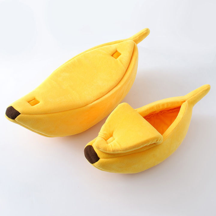 funny-banana-cat-bed-house-cute-cozy-cat-mat-beds-warm-durable-portable-pet-basket-kennel-dog-cushion-cat-supplies-multicolor