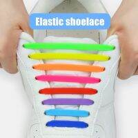 16pcs/lot Elastic Silicone Shoelaces No Tie Elastic Laces Adults Lazy Sneaker Shoelaces Flat Shoestrings for Man Women