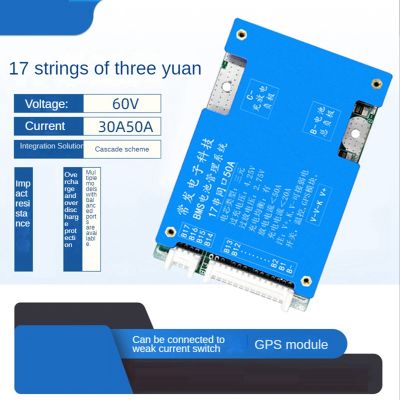 17S 60V Ternary with Equalization Same Mouth BMS Lithium Battery Protection Board for Electric Vehicle