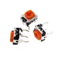 100pcs/lot WH06-2C fine-tuning yellow adjustable potentiometer horizontal 1K 10K 100K