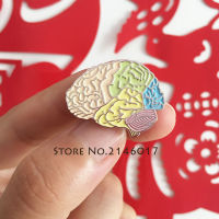 2pcs Brain Enamel Pins Medical Anatomy Lapel Pin Badge Stroke Neurology Brooches for Doctors and Nurses or Parkinson Depression