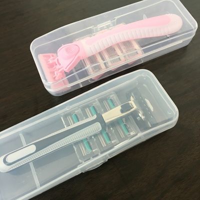 【YF】 Universal Travel Mens Razor Case Shaving Machine Container Holder Shaver Box Transparent Plastic Blades Storage 2019