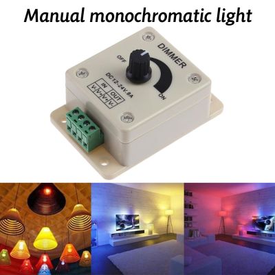 【Worth-Buy】 Sakelar Peredup Pwm ลูกบิดหรี่แสง Monotone Optical Switch Dc12v 24V แรงดันไฟฟ้า8a ควบคุมตัวควบคุมปรับความสว่างได้