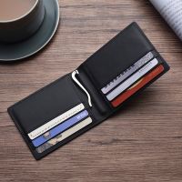 Luxury RFID Genuine Leather Men Wallet Male Purse For Money Clamp Clip Bag Business Card Holder Short Portomonee Walet Vallet