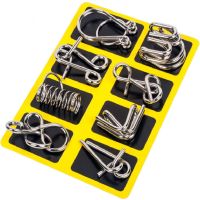 【CC】 8 Pieces Unlocking Set Intellectual Children Dismantling Metal Anti Stress Educational