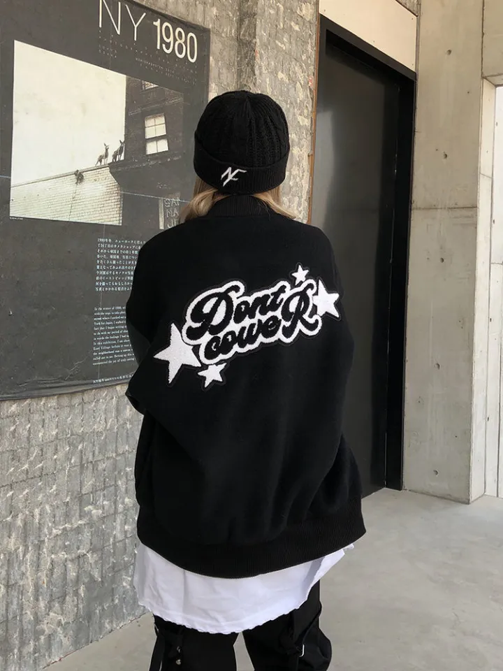 2021 Vintage Hiphop College Jackets Mens Furry Stars letters