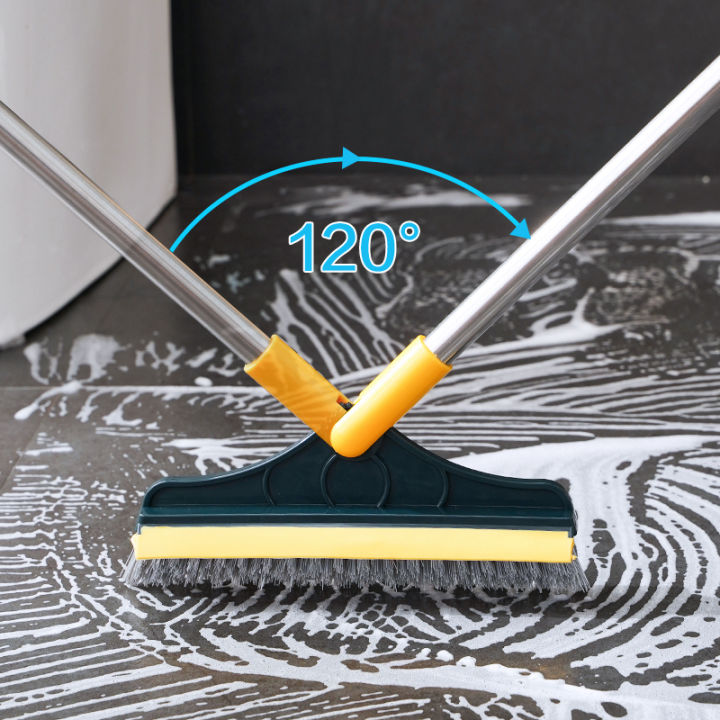 floor-gap-cleaning-bristles-brush-v-broom-rubber-wiper-glass-bathroom-toilet-tile-water-drying-dust-hair-household-scraper