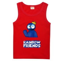 เสื้อยืดเสื้อกล้ามหน้าร้อนแขนกุดเรนโบว์ Friends เสื้อกล้ามเด็กหญิงเด็กชายเสื้อกล้ามผ้าฝ้ายเสื้อผ้าเด็ก0000