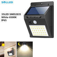 SOLLED 35LEDs ไฟผนังเซนเซอร์ตรวจจับความเคลื่อนไหวพลังงานแสงอาทิตย์กันน้ำ