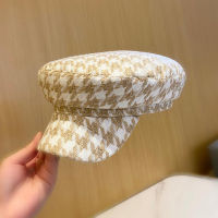 YOYOCORN Flat Top Military Hats Young Student Hat Female Spring Autumn Womens Hat Flat Cap Military Cap Linen Octagonal Cap