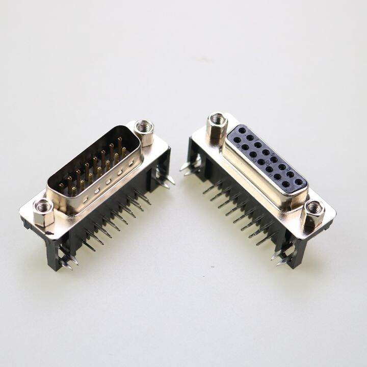 1pcs Db15 Femalemale Pcb Mount D Sub 15 Pin Pcb Connectorrs232 Connector 90 Degree Bent Needle 8600