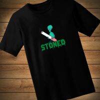 ผีเขียวรุ่นใหม่  Stoned รักใหม่พิมพ์ใบไม้ เสื้อยืดแขนสั้นผู้ชายและผู้หญิงผ้าฝ้ายคุณภาพดีรอบคอ