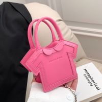 Cute Mini T-shirt Ladies Handbags and Purses Designer Brand PU Leather Shoulder Crossbody Bags for Women 2023 Fashion Kids Totes