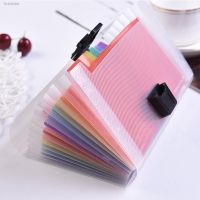 ☸ Mini 13 A6 Pockets Portable Storage Clip With Buckle Expanding File Folder Rainbow Document Organiser Multicolor Wallet Case