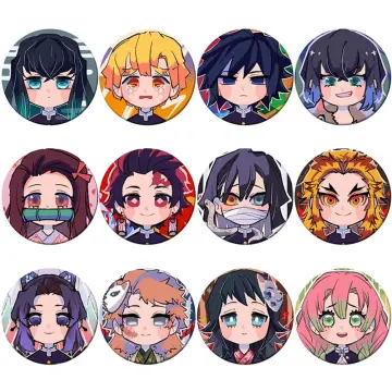 Anime Demon Slayer Kimetsu No Yaiba Brooches Kamado Tanjirou Cosplay  Cartoon Collect Backpacks Bags Badges Button Brooch Pins