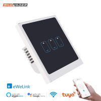 Shawader Tuyaewelink Smart Life Wifi Light Wall Switch Touch Glass Panel Timer รีโมทคอนลเสียงโดย Alexa Dot Home