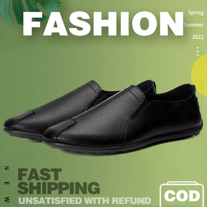 COD easysoft loafers for men leather waterproof shoes for men on sale