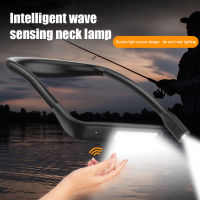 USB Rechargeable Hanging Neck Lamp 1800mAh Powerful LED Headlamp 3 Colors Induction Sensing for Fishing Hiking for Night Running