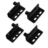 2/4Pcs Pivot Hinges Black Heavy Duty Concealed Shaft Door Hinges with Bushing for Wood Doors Drawers Furniture Cabinet Wardrobe