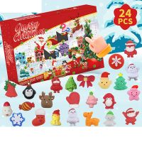 Calendar 2023 Christmas Countdown Calendar Toy 24Pcs Different Cute Mochi Animals Squishy High Guality