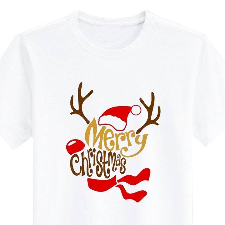 เสื้อยืด-สกรีน-merry-christmas-คริสมาสต์-เสื้อปีใหม่-สีขาว-เสื้อผ้าหนา-นุ่ม-ใส่สบาย-ได้ทั้งผู้ชาย-และผู้หญิง-no-0203