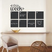 This Week Memo Vinyl Wall Sticker Office Classroom Decor Blackboard Calendar Design Wall Poster Reusable Vinyl Wall Decal AZ062